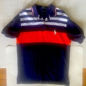Polo Ralph Lauren Moisture Management Big Pony Pima Cotton Shirt Size M Navy EUC
